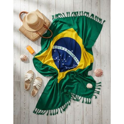 Canga Bandeira Do Brasil Ordem E Progresso Copa Do Mundo | Shopee Brasil