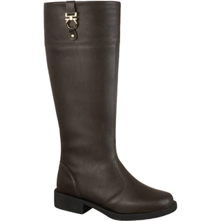 Bota Feminina Montaria Cano Longo Bico Arredondado Salto Grosso Baixo Detalhe Metal Montana GiGiL em Oferta na Shopee
