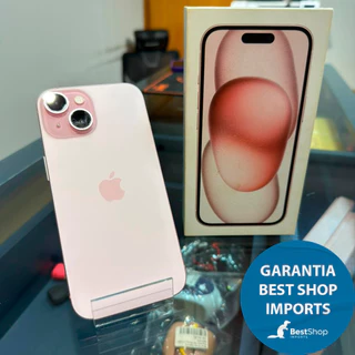 iPhone 15 128GB Rosa Seminovo | 89% Saúde de Bateria, Original, Acompanha Caixa em Oferta na Shopee