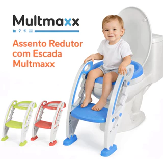 Assento Redutor de Vaso Sanitário Infantil Com Escadinha Troninho Portátil Colorido Multmaxx em Oferta na Shopee