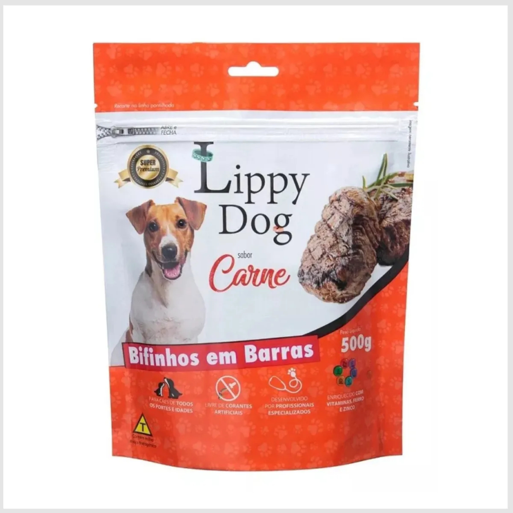 Petisco Bifinho Barra Carne Para Cães 500gr em Oferta na Shopee