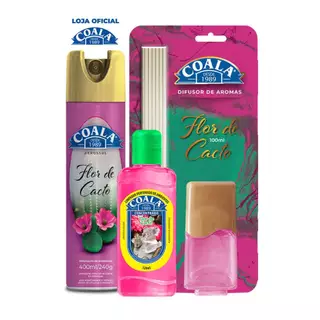 Kit Coala Aerossol + Difusor de Aromas + Limpador Perfumado de Ambientes - Flor de Cacto em Oferta na Shopee