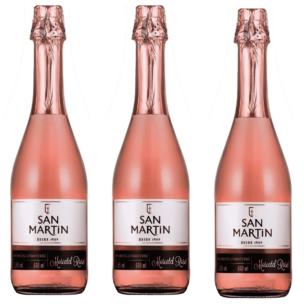 Espumante Nacional San Martin Moscatel Rose Doce 660 ML | Shopee Brasil