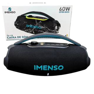 Boombox Caixa de Som Imenso Bluetooth 60W Extra Bass TWS em Oferta na Shopee