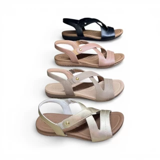 Sandalia Usaflex R1804 Rasteira Confortavel Casual Flatform Feminina em Oferta na Shopee