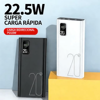 Carregador Portátil 22.5W 20000mAh Carregamento Super Rápido Powerbank USB Tipo C PD Carregamento Rápido