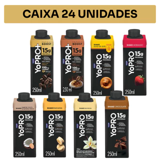 YoPro Kit 24 Unidades Bebida Láctea 15g de Proteínas 250ml Sabores