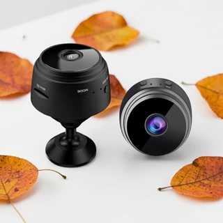 Câmera Espiã Mini HD Wi-Fi com Sensor de Presença, Visão Noturna e Suporte de Encaixe A9 em Oferta na Shopee