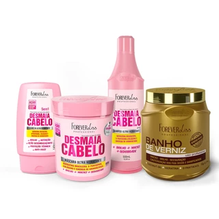 Kit Desmaia Cabelo com Banho de Verniz Forever Liss em Oferta na Shopee