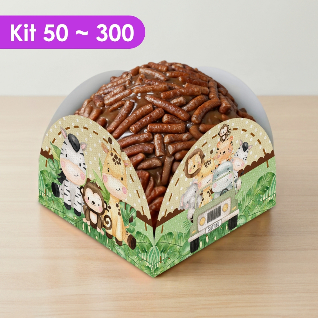 Forminhas Tema Safari Docinhos Brigadeiro Porta Doce Festa d
