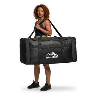 Mala de Viagem Preto Transversal Pronta Entrega Oferta Promoção Economico Resistente Bolsa Sacolão em Oferta na Shopee