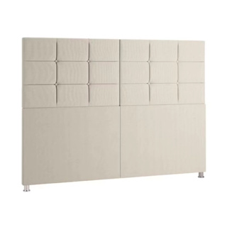 Cabeceira De Cama Box Casal Com Pés Quenn 160 Palha Luxo Modelo Dubai- CASA LGM