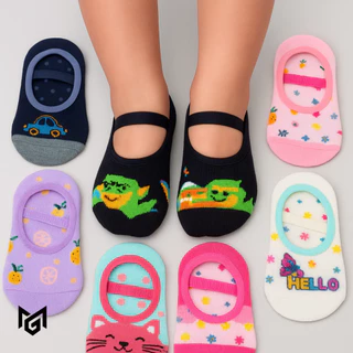 Meia Sapatilha Antiderrapante Infantil Para Meninas ou Meninos 2 a 10 anos - 1 par em Oferta na Shopee