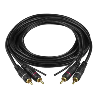 Cabo Rca Ouro 1m Emborrachado Som Automotivo 100w em Oferta na Shopee