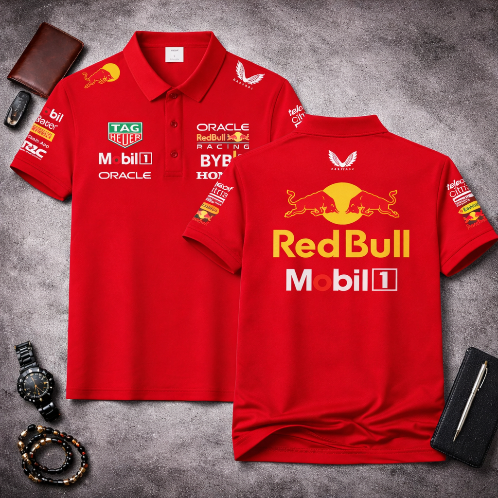 Camiseta com Gola tradicional Malha Piquet Marl boro Edição F1 Fer