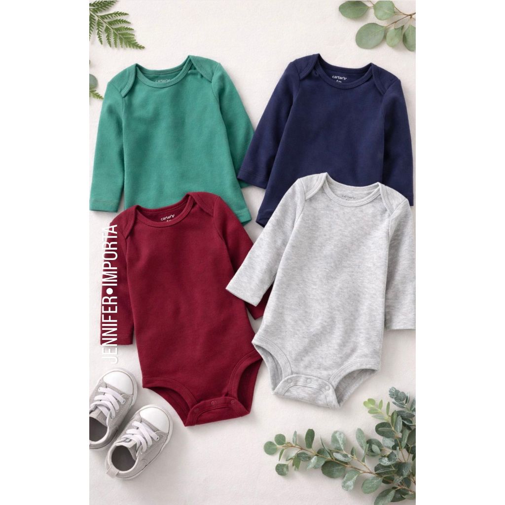 Kit Body Manga Curta Longa Menino Menina Vários Modelos Carter´s em Oferta na Shopee