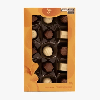 Caixa de Bombons Mini Show Classicos Sortidos cacau show 108g em Oferta na Shopee