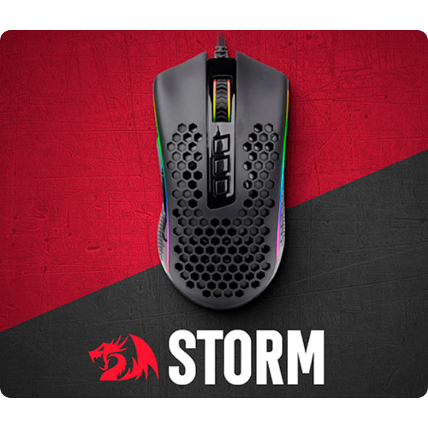 Mouse Gamer Redragon Storm RGB (12400DPI/30G/Pixart PMW3327) - Preto ...