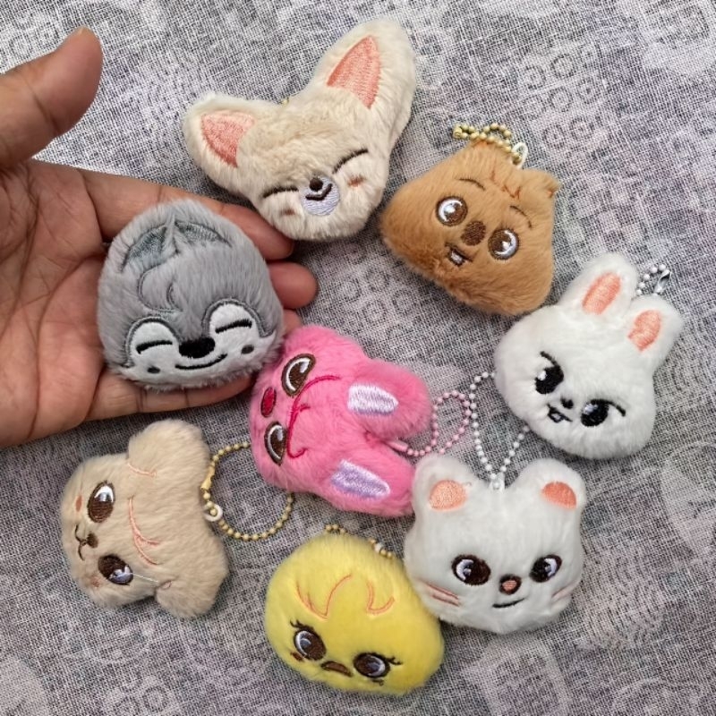 Chaveiro Pelúcia Kpop Stray Kids Skzoo com Design Mini 6,5x5cm
