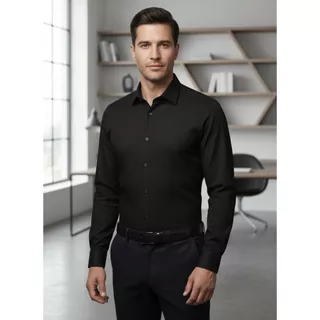CAMISA SOCIAL MASCULINA SLIM FIT PREMIUM MANGA LONGA COM ELASTANO