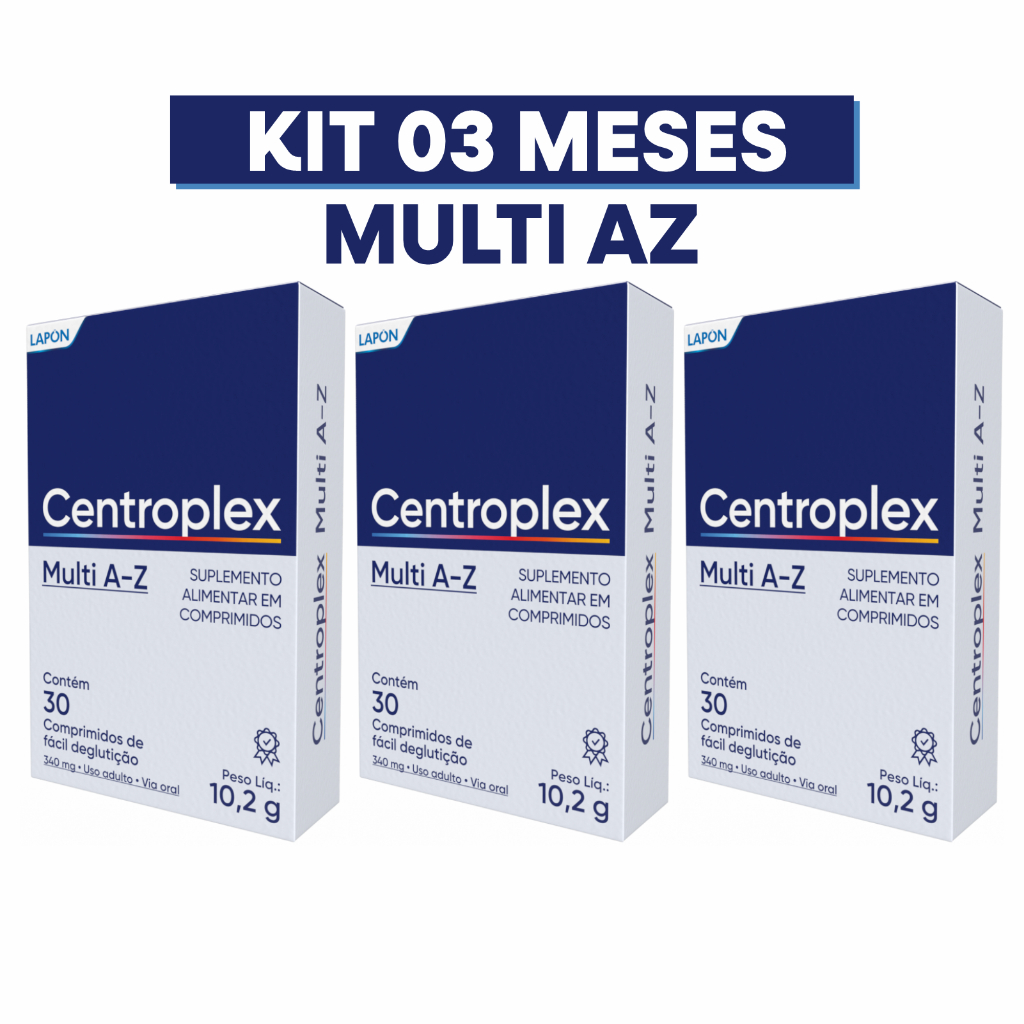Kit 3 Centroplex Multi AZ Mix de Vitaminas e Minerais Dia a Dia ...