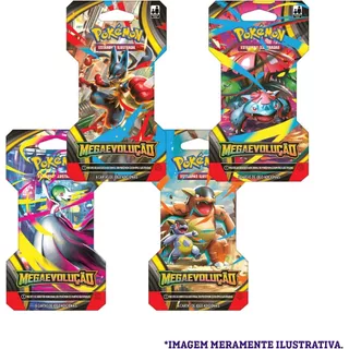 CARTA POKÉMON COPAG UNITÁRIO ME01 MEGAEVOLUÇÃO - 35655 Envelope com 6 card em Oferta na Shopee