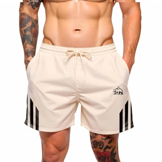 Bermuda Masculina Urso Faixa - Short Antiodor Esportivo Ideal para Academia, Skate, passeios