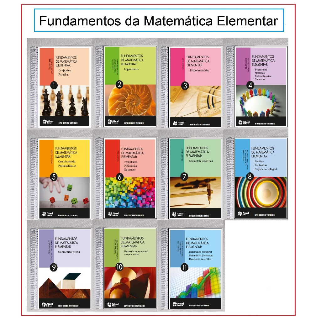 Fundamentos da Matemática Elementar - Colorido, encadernado com espiral ...