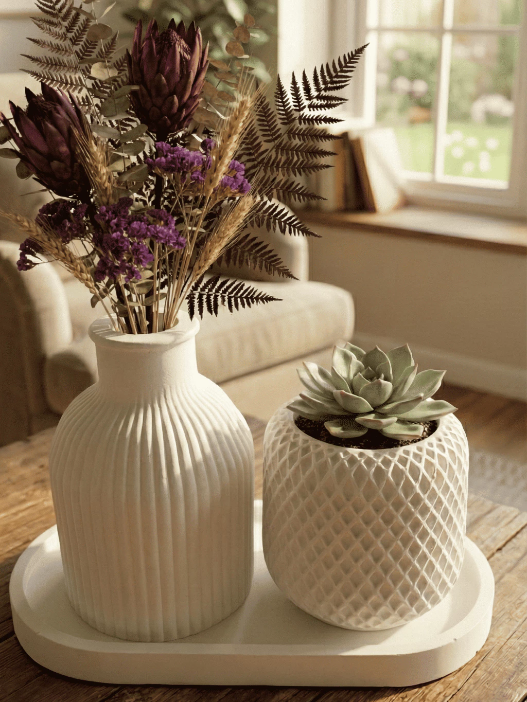 Kit de Vasos Minimalistas em Gesso