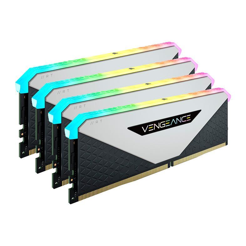 メモリ Corsair CMN32GX4M2Z3200C16W 32GB Memoria Corsair Vengeance RGB RT, 32GB (4x8GB), DDR4, 3200MHz, C16