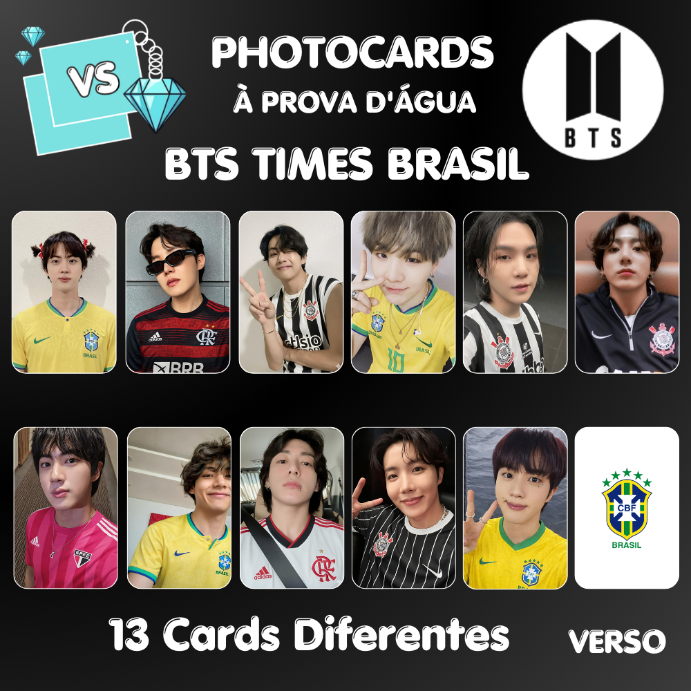 Photocards BTS - Edição Copa e Times Futebol à prova d'água