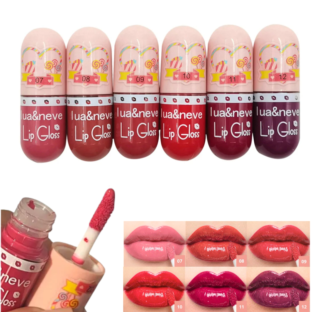 Kit C/6 Mini Lip Gloss - Lua & Neve - Hidratação e Longa Duração ...