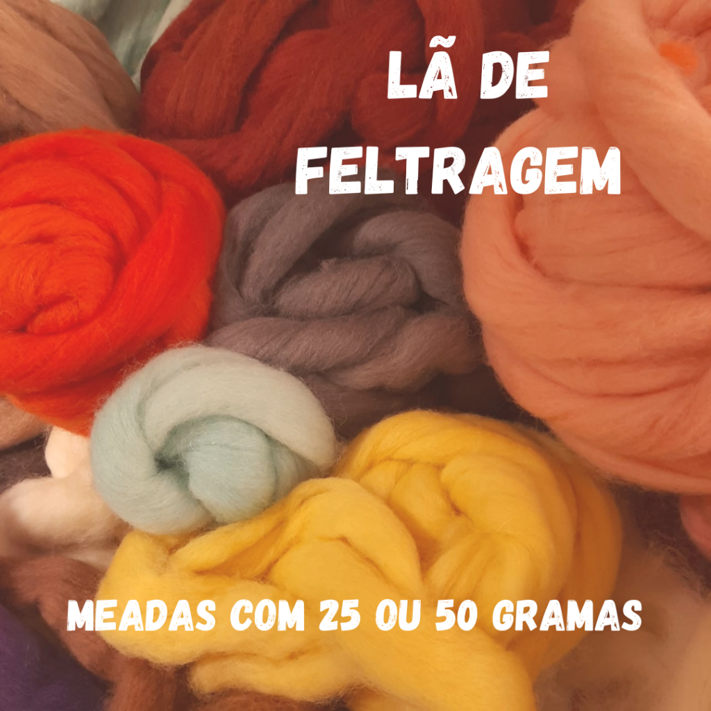 Lã para Feltragem Colorida Corriedale | Shopee Brasil