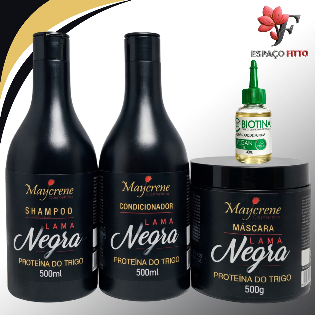 Kit Matizador Lama Negra Ativador Tons Escuros Maycrene + oleo