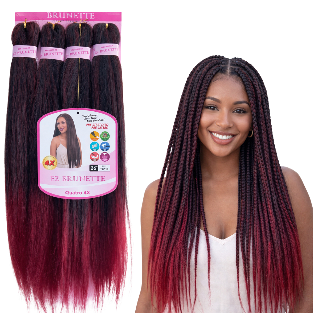 Jumbo Ez Brunette 4x Fibra 300g Tranças E Penteados Aparência