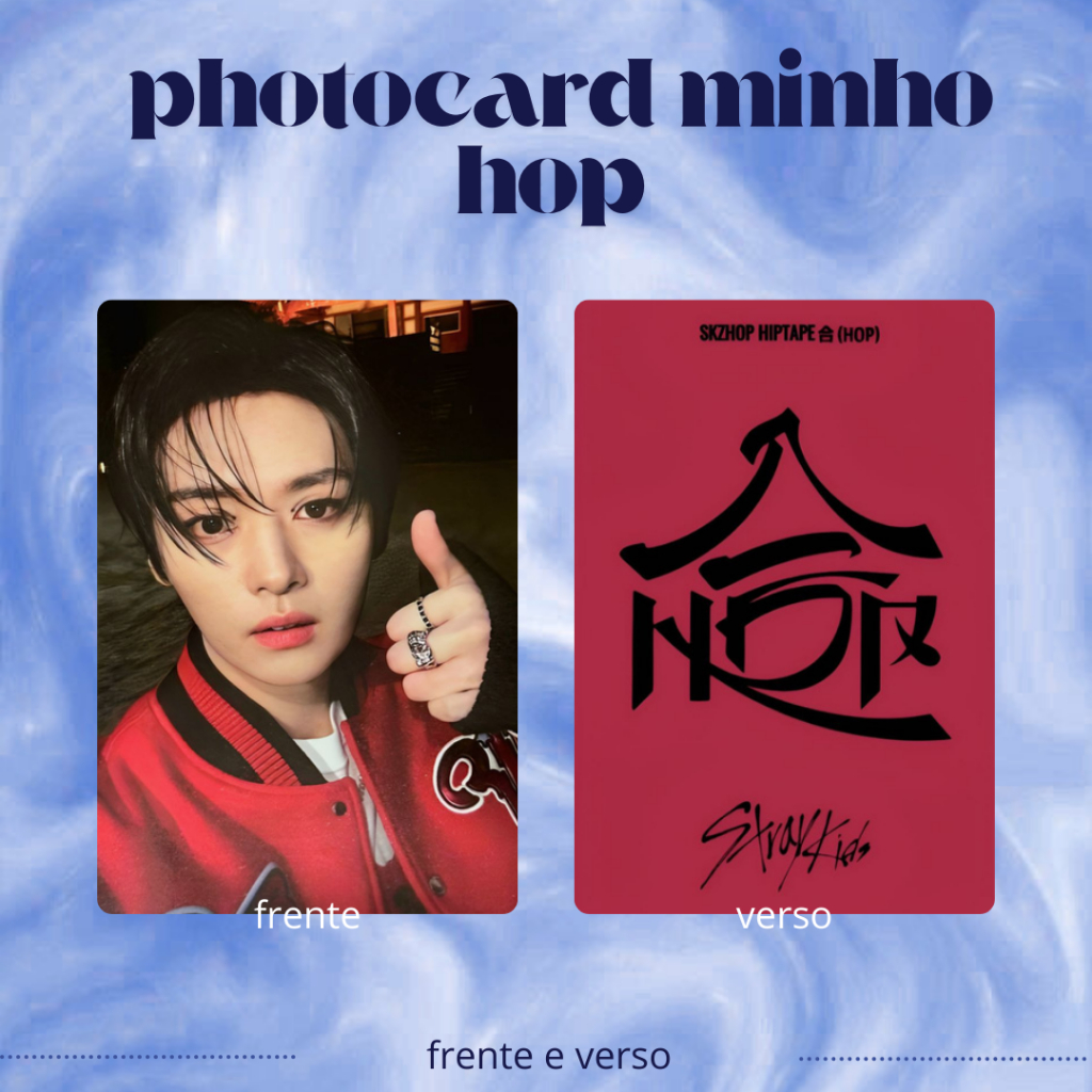 Photocard fanmade lee know stray kids hop frente e verso/apenas