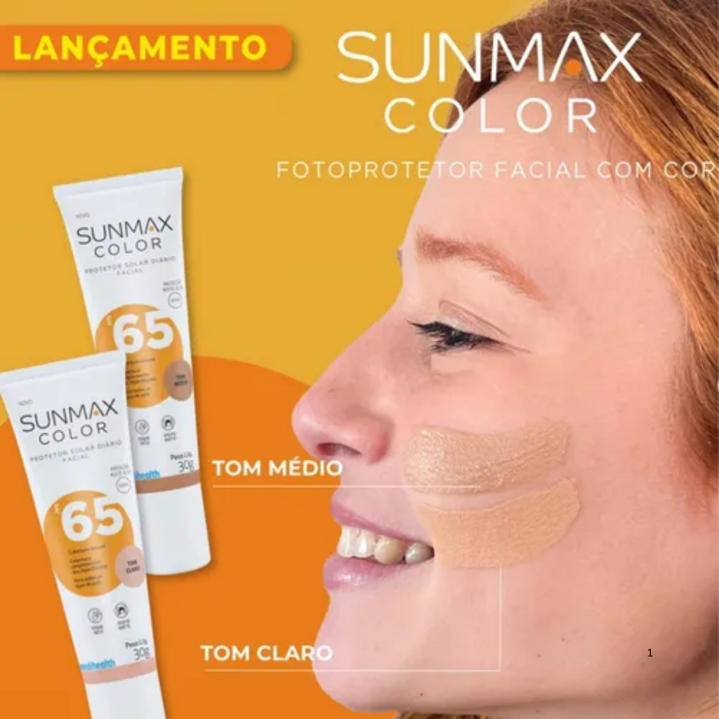 Sunmax Color FPS 65 30g – Protetor Solar Facial com Cor Alta Proteção ...