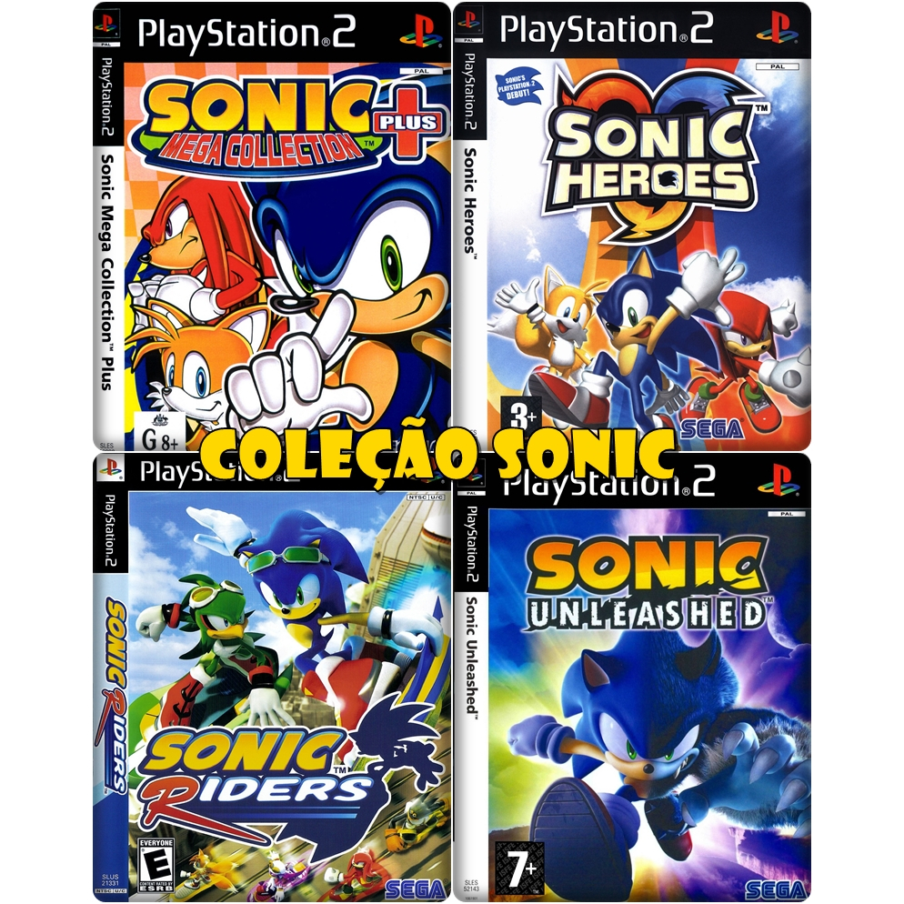 coleção 4 jogos do sonic para ps2 | Shopee Brasil