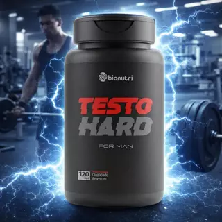 KIT 1 - 3 Testo Hard 120 a 360caps + Energia Suplemento Pré Treino Pre Workout Ganho Massa Bionutri