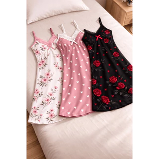 Kit com Até 05 Camisola Baby Doll de Liganete  Estampas Variadas Premium Pijama Sensual em Oferta na Shopee