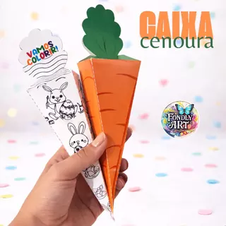 Caixa cenoura para páscoa - Caixinha embalagem para páscoa cenourinha ou de colorir - Envio em 24hs! em Oferta na Shopee