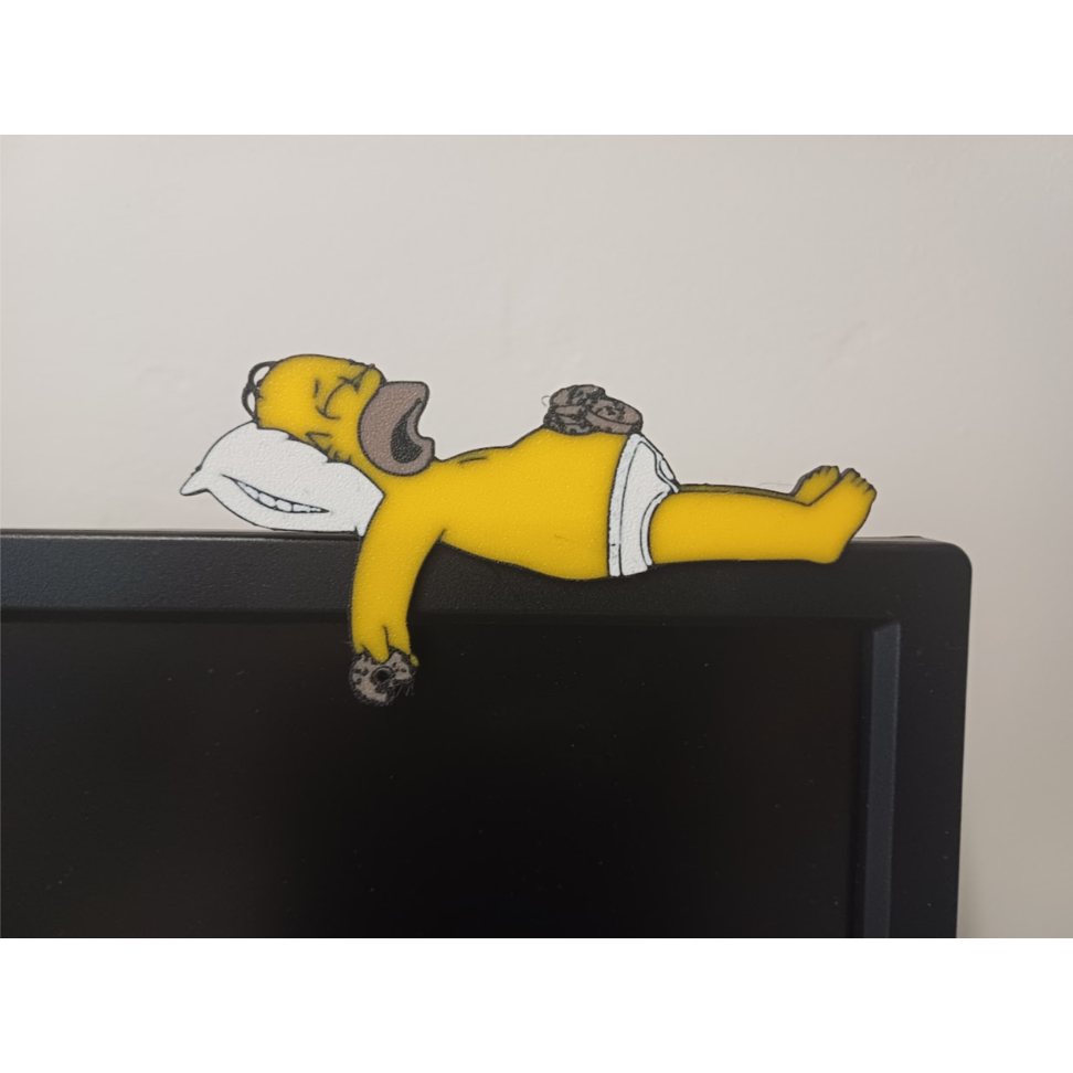 Homer Simpson de monitor com suporte - Decoração setup gamer geek ...