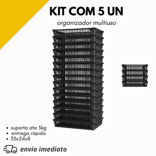 KIT FACILITY  Caixas Organizadoras Empilháveis | Estoque, Loja, Ateliê e eccomerce em Oferta na Shopee