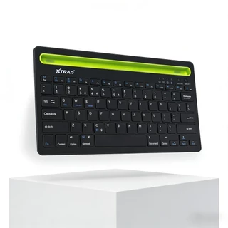 Teclado Sem Fio Bluetooth Ultra Fino Alumínio Com Suporte Para Tablet Celular