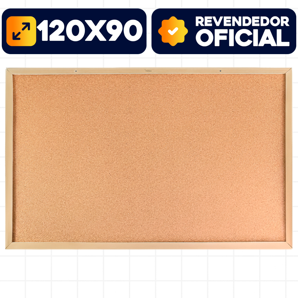 Quadro Cortiça 120x90 Moldura Madeira Mural Avisos Lousa Rec