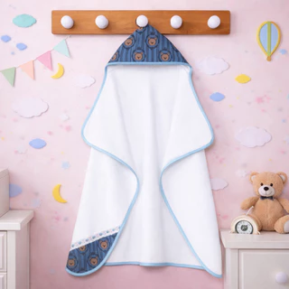 Toalha de Banho para Bebe Dupla Face Forrada com Tecido Fralda 100% Algodão Dupla Camada em Oferta na Shopee