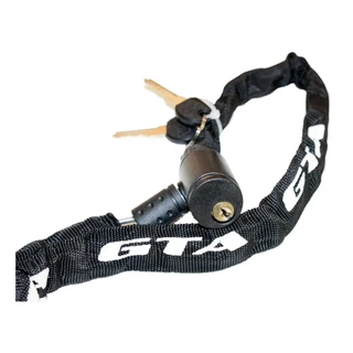 Cadeado Bike Bicicleta Moto Portão Com Corrente Encapado GTA Preto 1 Metro
