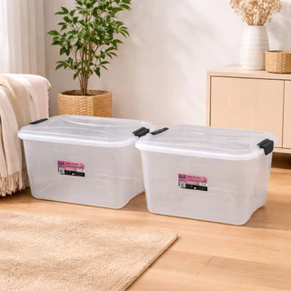 Kit 2 Caixa Organizadora com Tampa 15 Litros Organização Casa Brinquedos em Oferta na Shopee