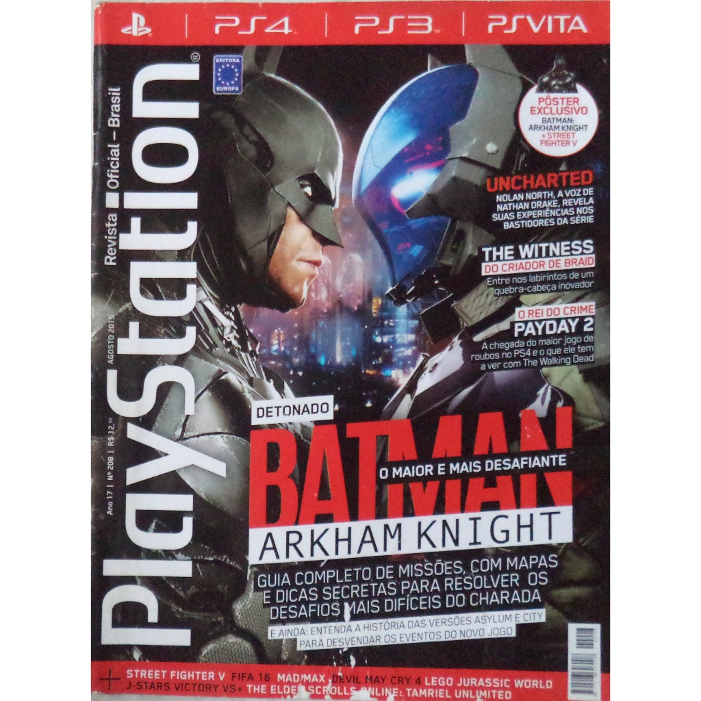 Revista Playstation nº 208 - Batman arkham knight - Com poster ...