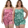 Kit 2 Pijamas Plus Size Baby Doll Conjunto Short Doll Estampado Sem Bojo Pijama Feminino Premium